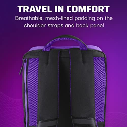 Image of PDP Victrix Tournament Elite Gaming Backpack for Fight Sticks & Laptops | Also Fits Tablets & Headsets, 7 Compartments, Ergonomic Breathable Mesh, Padded Shoulder Straps & Back, Black