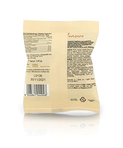 Domori 18 verpakkingen dragées met gember, stuk gember met fondant chocolade, 40 g (in totaal 720 g) - Image 5