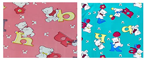 Image of EcoSoft Plastic Sheet,PVC Sheet for Kids,Rubber Sheet for Babies,Bed Wetting Protector(90 x 135 cm) (Alphabet Pink & Green)