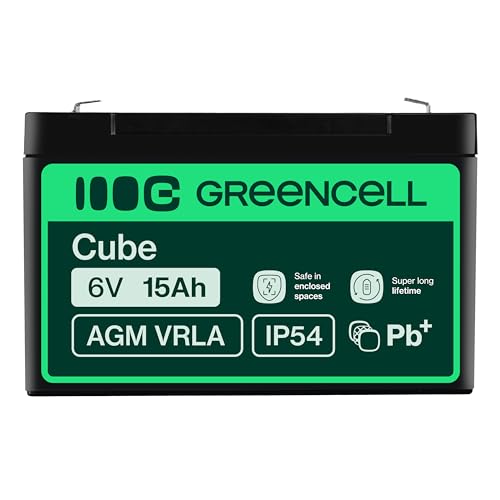 Green Cell AGM 6V 15Ah VRLA Bleiakku für Kassen, Waagen, Kinderspielzeug – Ansicht 3