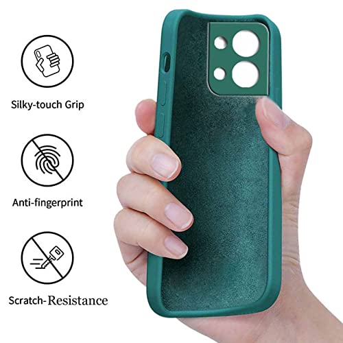 Image of A rtistque Liquid TPU Silicone Matte Shockproof Flexible with Camera Protection Soft Back Cover Case for Oppo Reno 8 Pro 5G - Green