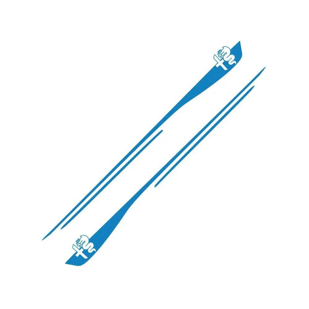 Dabhuoc Glossy Blue Car Door Side Stickers Tuning Auto Accessories Vinyl Decal(Glossy Blue)