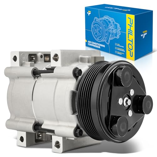 Image of PHILTOP 58140 NEW AC Compressor Compatible with Mustang 1994-1995, 2005-2006, Explorer 1996-2001, Mountaineer 1997-2001, Aerostar 1990-1997, Thunderbird /Cougar 1991-1993, Air Conditioning Compressor