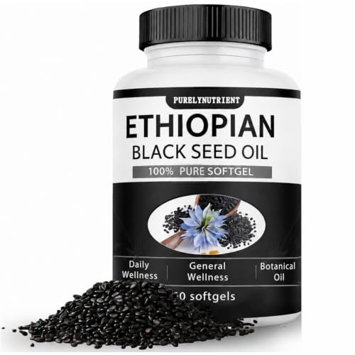 Purely Nutrient Ethiopian Black Seed Oil,Non-GMO, Gluten-Free,60 Count