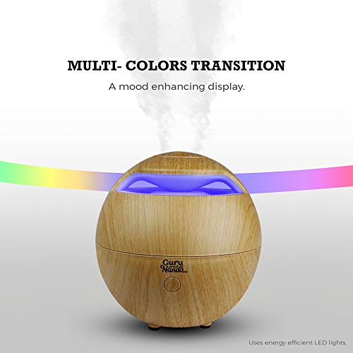 Gurunanda Light Globe Essential Oil Diffuser - 7 Color Changing Led Lights - Cool Mist Ultrasonic Humidifier For Aromatherapy Oils - Water Auto Shut-Off …(Light Globe (No Oils)) #TOP1