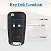 Lehicriar Car Key Fob Replacement for 2010-2017 Chevy Equinox/ Chevrolet Sonic/ GMC Terrain (OHT01060512) Flip Keyless Entry Remote (Set of 2)