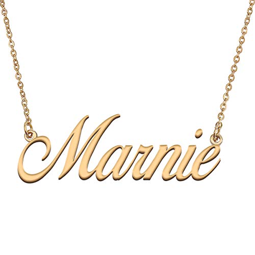 HUAN XUN Custom Name Gold Necklace