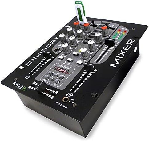 Table De Mixage DJ Ibiza DJ21USB-MKII - 4 Voies/7 Canaux, USB, Karaoké - Noir