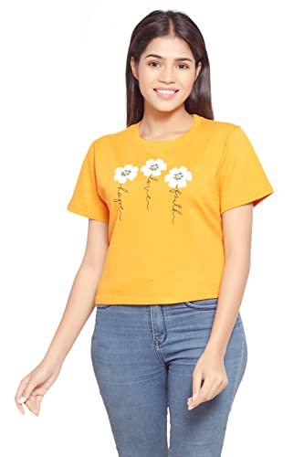 Image of MIST N FOGG Casual Printed Womens Crop Tops