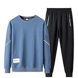 [セカンドルーツ] 上下 ジャージ セットアップ ライン ロゴ アクティブ ルームウエア トレーニング メンズ スリム アウトドア スマート ノーカラー セット スポーツ おしゃれ オシャレ スタイル 無地 ロゴ入り じゃーじ スウェット 大人 大人用 お兄系 ビジカジ スタイリッシュ あったか 運動 ジム 筋トレ せっとあっぷ あくてぃぶ 青 ブルー 5S-R05-BL2XL