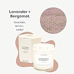 Calyan Wax Co. Lavender & Bergamot 2 Wick Scented Candle - 37 Hour Burn - Luxury Non Toxic Soy Wax Candles - Long Lasting Large Glass Jar Candle for Home - 8.8oz - Image 2