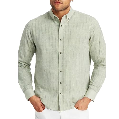 Chemise à carreaux pour hommes coton mélangé qui ne se froisse pas