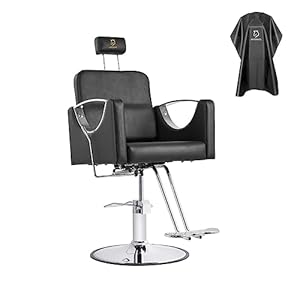 Barber Chair Hydraulic Barber Chairs 360 Degrees Rolling Hair Styling Chair Purpose Beauty Spa Salon Equipment All Purpose Beauty Shop Black