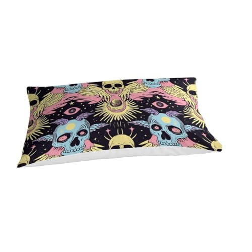 Housse de couette crâne fermeture éclair lit une place microfibre douce - 3