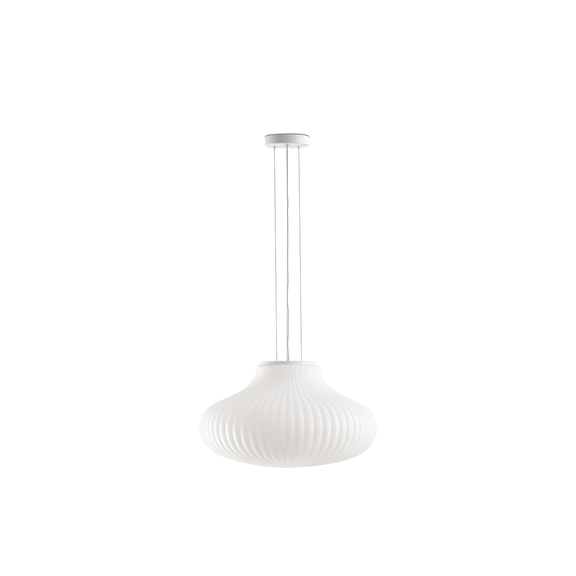 Plafonnier suspendu globe ISABELLE blanc mat pour illuminer votre salle à manger