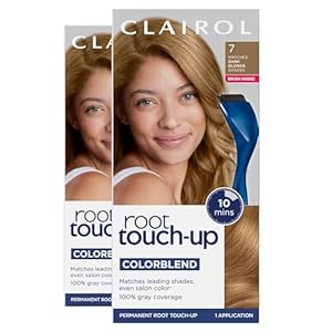Clairol Root Touch-Up by Nice’n Easy Permanent Hair Dye, 7 Dark Blonde Hair Color, Pack of 2