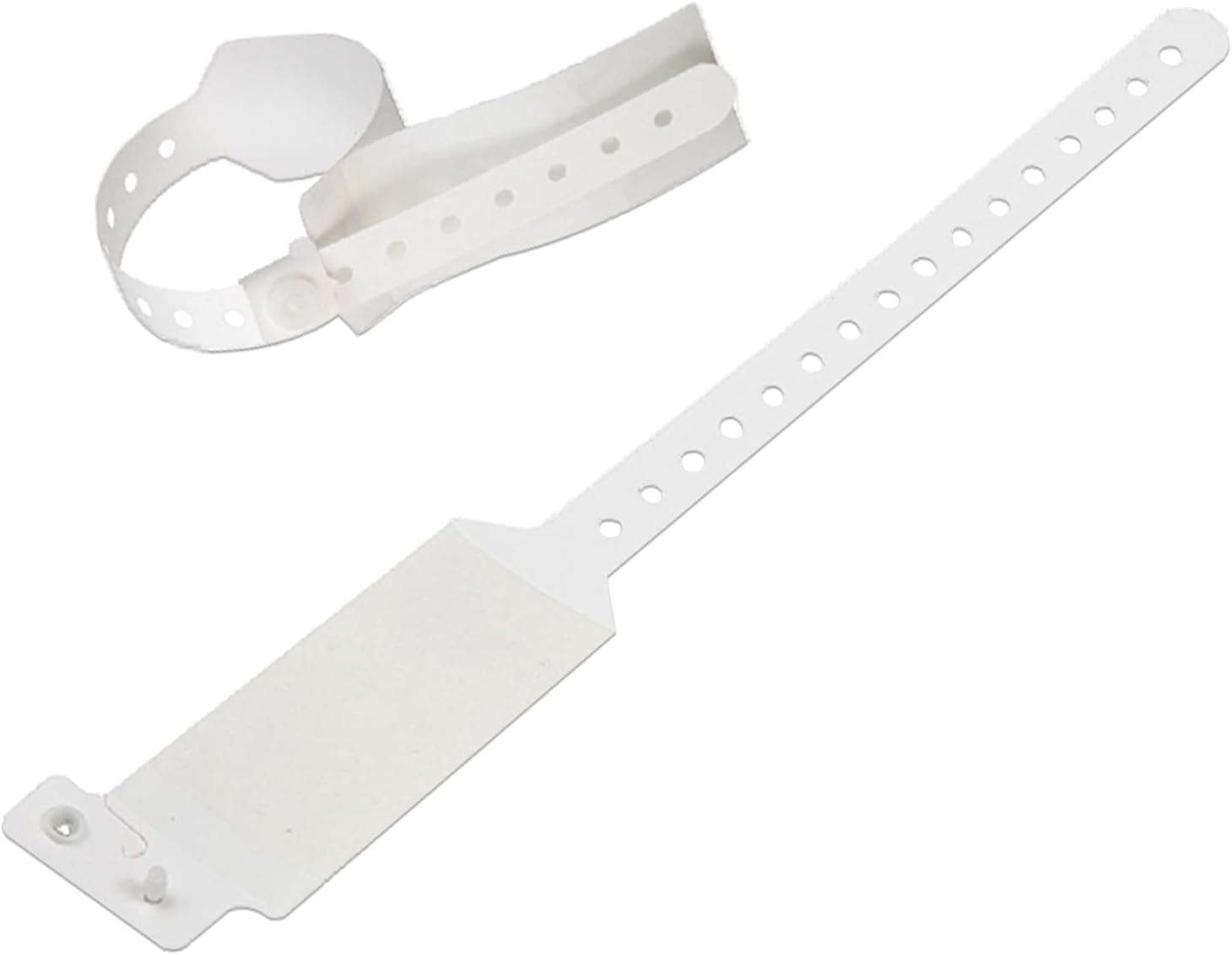 WRISTALLHospital Identification Bands, Medical Adult-Sized Shield Wristband, Waterproof Patient Wristbands, Plastic Disposable Hospital ID Wristband (White, 500)