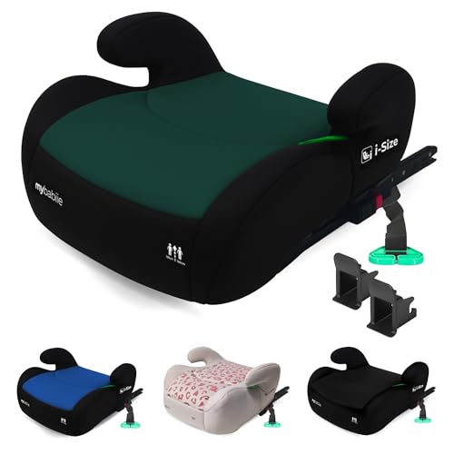 My Babiie MBCSB20 Child Booster Seat - ISOFIX R129 i-Size 125-150cm (Group 3 6 to 12 Years Approx.) Portable Kids Car Seat Comfortable Compact Lightweight Ideal for Travel - Forest Green