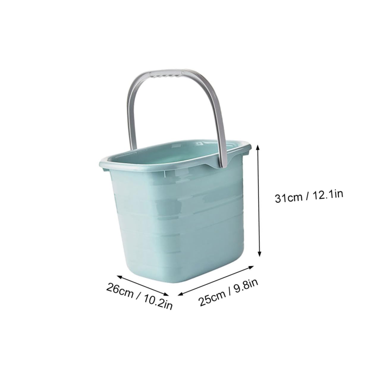 Secchio di Plastica Manico Antiscivolo per Pulizia Multifunzionale, Capacità Piccola, per Famiglie e Giardinaggio