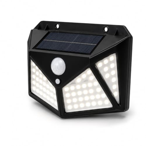 Güneş Enerjili Solar LED Duvar Lambası, Kablosuz Güneş Panelli Lamba, Hareket Sensörlü Bahçe Aydınlatma, IP65 Suya Dayanıklı Dış Mekan Aplik