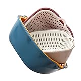 iplusmile 6 pezzi Cestelli per Lavaggio e Scolatura Frutta e Verdura con Doppio e Design per Cucina Quotidiana