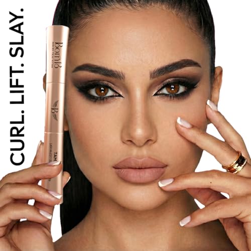Image of Waterproof Volumizing Mascara for Long, Thick Lashes | 2-in-1 Curling & Lengthening Brush | Smudge-Proof, Clump-Free, 24H Long Stay | Born16 7g