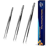 List of Essential Kitchen Tools Every Home Chef Should Have 4 JETKONG Kitchen Tweezers Stainless Steel Food Tweezers Professional Chef Tweezer Kitchen Tools, Set of 3 (7 9 12 Inch, Black)