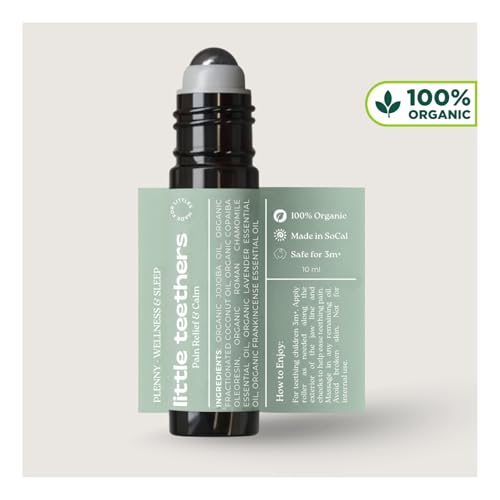 natural teething relief roller with organic essential oils 3 months made with jojoba oil chamomile lavender frankincense