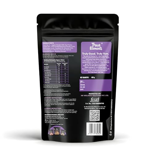 Image of True Elements High Protein Muesli 400g | 28g Protein | Dark Chocolate | Healthy Breakfast Cereal | Rich in Nuts, Seeds & Wholegrains | No Added Preservatives