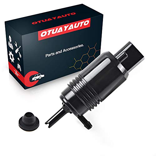 OTUAYAUTO 22999423 Windshield Washer Pump - Replacement for Chevy Silverado 1500, 2500,3500 - Washer Fluid Pump with Grommet