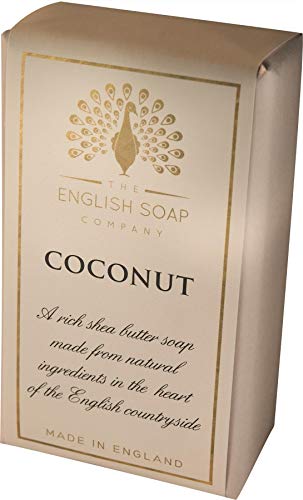 The English Soap Company, Pure Indulgence Coconut, Shea Butter Soap | Moisturising Bath Soap For Hydrating Skin With Shea Butter | Soap For Dry Skin, Damaged Skin & Sensitive Skin | 200g