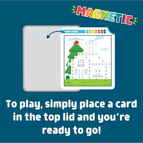 Chuckle & Roar - Magnet by Number - Magnetic Puzzle Kit - Preschool Numeric Learning Toy - Travel Friendly - No Mess Fun - Ages 4 and Up