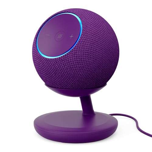 Echo Dot Max Bundle: Includes Amazon Echo Dot Max (newest model) | Amethyst and Stand with USB-C charging ports | Amethyst