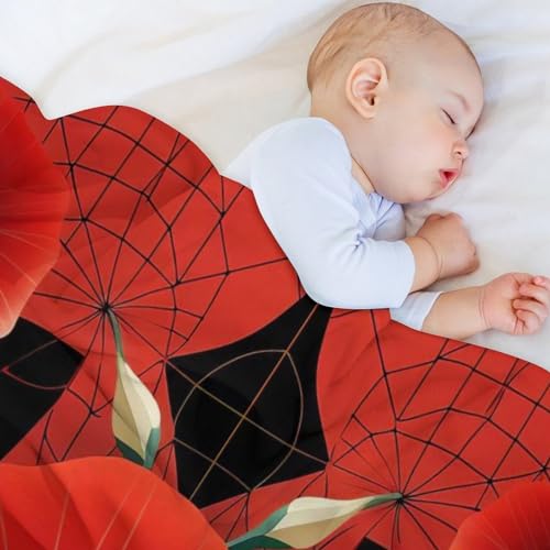 Manta con flores suave para sofá de salón salón y cama 130x150 4