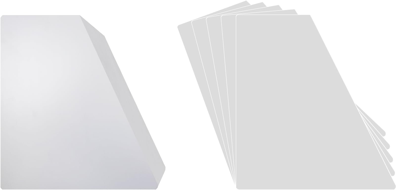 (150) 12" Record Divider Cards - SLOPED Lesser Cut - White, Economical 30mil - 12" x 13 1/8" - #12NS13WH30DI