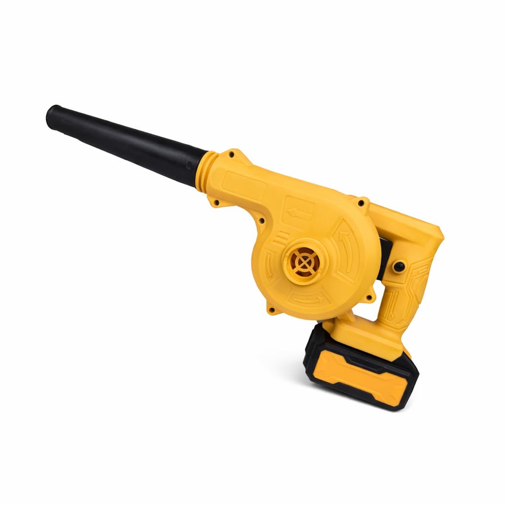 Soprador Aspirador 21V Bateria Folhas Jardim Amarelo Preto