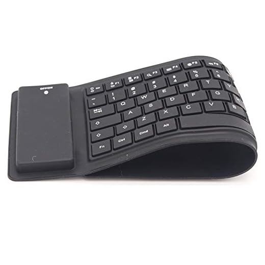 Keyergo Flexible Wireless Bluetooth Keyboard - Noiseless - Waterproof, Black