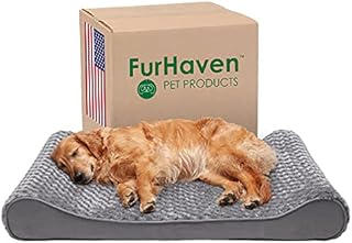 Furhaven Pet Bed for Dogs and Cats - Ultra Plush Luxe Lounger Contour Mattress Supportive Solid Slab Orthopedic Dog Bed, Removable Machine Washable Cover - Gray, Jumbo (X-Large)