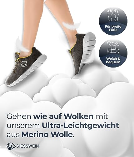 GIESSWEIN Merino Runners Women - Breathable Merino Wool 3D Stretch Sneakers, Lightweight Women's Casual Shoes with Replaceable Footbed2