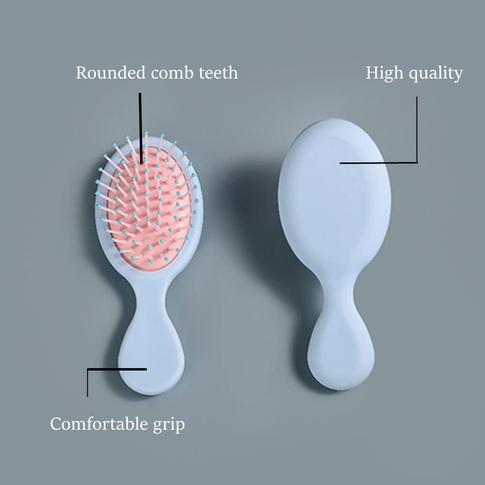 Mini Travel Detangler Brush Anti-Static Hair Brush Small Oval Wet Brush Wet And Dry Hair Tangled Hair Brush for Most Hair Types Glide Through Tangles with Ease - Image 3