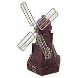Facile à utiliser : modèle réduit de moulin à vent sans assemblage, idéal pour décorer un bureau ou réaliser des projets de moulin à vent sans effort. décoration de moulin à vent pour la maison. ornement en résine
