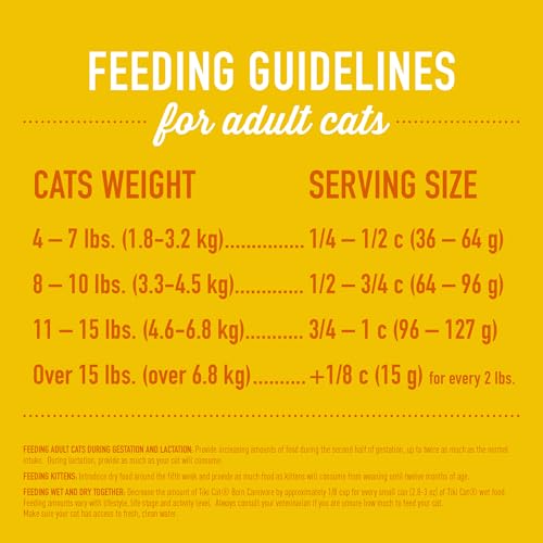 Tiki Cat Born Carnivore High Protein Dry Cat Food, Deboned Chicken & Egg 5.6 lbs. Bag