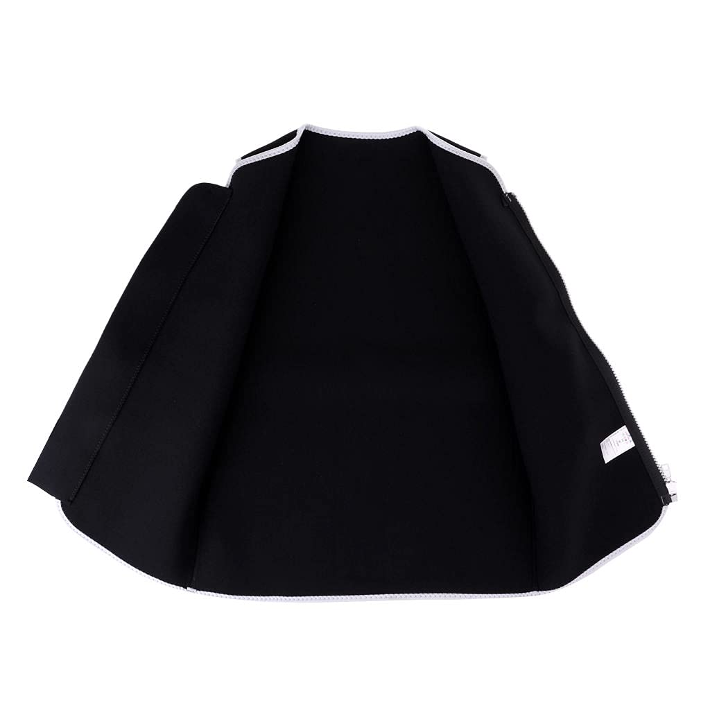 Gilet per Muta in Neoprene 3mm ZIPPER Muta Da Sub Senza Maniche per Uomo - Nero, XL