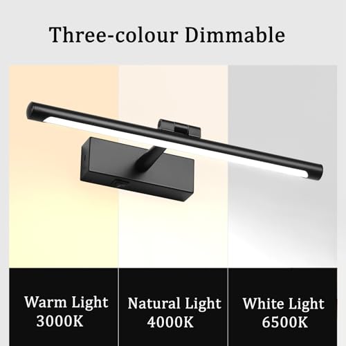 Iluminación de pared para dormitorio y maquillaje con aplique LED recargable bronce 2