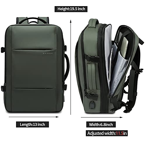 Image of BANGE Carry-on Backpack, 45L Expandable Travel Backpacks,Weekend Backpack Briefcase,Waterproof Laptop Backpack Fits For 17.3 inch Laptop