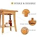 Unibambou Bamboo Shower Bench Inside Shower Stool with Storage Shelf, Spa Bath Chair for Bathroom, Seat or Organizer for Living Room, Bedroom and Garden - Great for All Ages Elderly (Small, Natural)