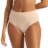 Boody Women's Full Brief Underwear - High Waisted Seamless Panties for Women - High Rise Women's Underwear for Full Coverage, 80% Viscose Made From Bamboo for All-Day Comfort - Nude, Large
