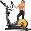 pooboo Elliptical Machine, Elliptical Exercise Machine with 16-Level Resistance&Quiet Magnetic Driving System, Elliptical Machine for Home with LCD Monitor,15.5-17IN Stride, 350LBS Weight Capacity