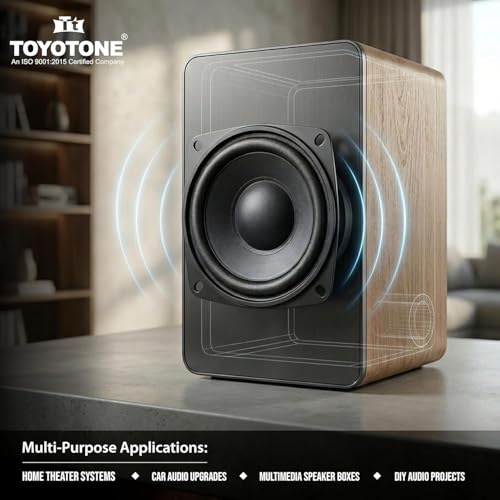Image of TOYOTONE 4 inch Inch Super Sub Woofer | Copper Coil | Impedance 4 Ohms | 70 * 15MM Magnet | 40 Watt Nominal | 60 Watt Maxx for Professional Speaker, Home Theater, Car and Home Audio System