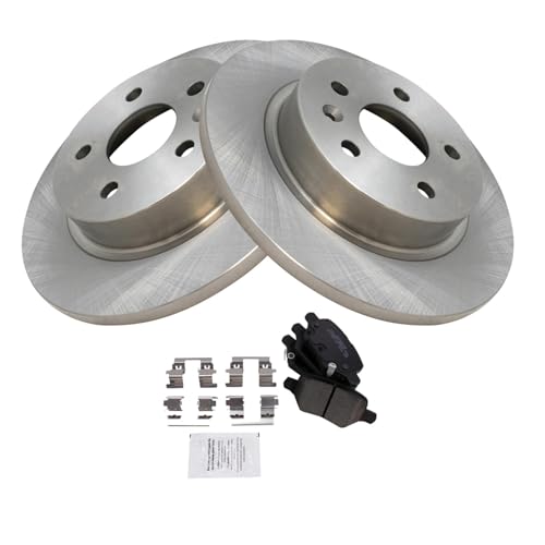 Image of TRQ Rear Ceramic Brake Pad and Rotor Set Compatible with 2018-2021 Buick Encore, 2018-2021 Chevrolet Trax